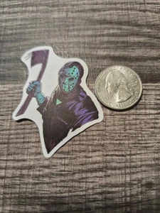 NES Style Jason Sticker Friday the 13th Nintendo Retro Classic 80s 90s Halloween - Picture 1 of 3