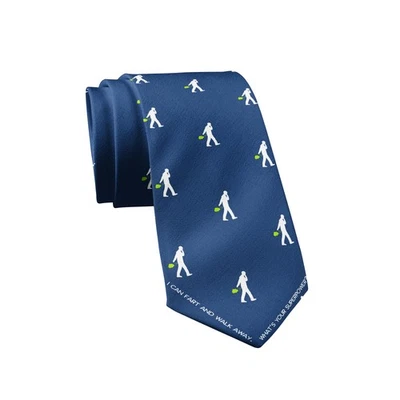 I Can Fart and Walk Away Necktie Funny Neckties for Men Hilarious Farting Tie - Image 1 of 4