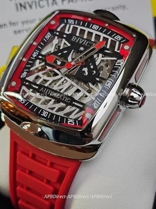 Invicta - DIABLO - S1 Rally - Automatic - NH70 Silver / Red SKELETON mens watch  - Picture 1 of 18