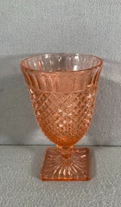 Vtg 30's Anchor Hocking Miss America Candy Dish Pink Depression Glass Goblet - Picture 1 of 9