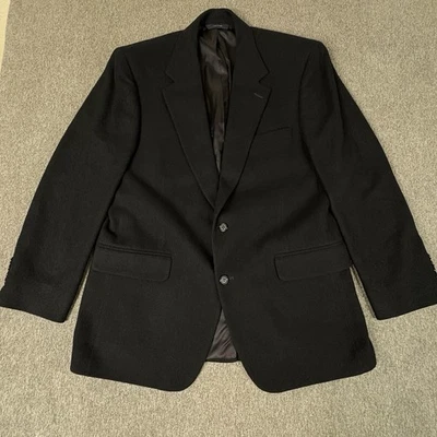Vintage Brooks Brothers 100% Camel Hair Blazer Sport Coat 41 R Black Made in USA - Image 1 of 4