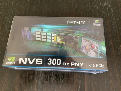 PNY NVIDIA NVS 300 x16 PCIe w/ Driver CD and Video Adapters New Sealed - Image 1 of 4