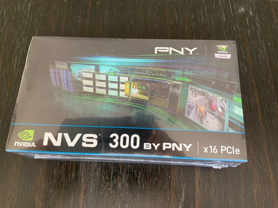 PNY NVIDIA NVS 300 x16 PCIe w/ Driver CD and Video Adapters New Sealed - Image 1 of 4