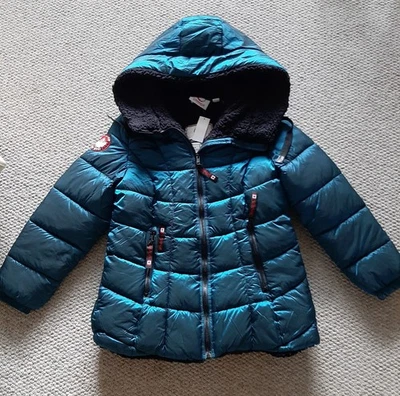 NUEVA Chaqueta acolchada ligera con capucha de piel sintética Canada Weather Gear talla L Foto 1 de 4