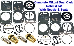 SeaDoo Dual Mikuni Carburetor Rebuild Kit & Needle/Seat Challenger 1996 1997 - Picture 1 of 8