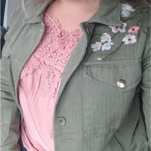 Roly Poly floral embroidered button up jacket green multicolor small - Picture 1 of 8