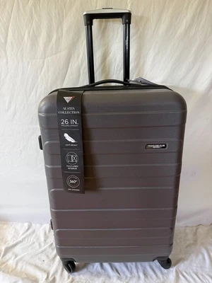 New Travelers Club Austin Hard side 26" Luggage Dark Gray  Suitcase Lightweight - Image 1 of 4