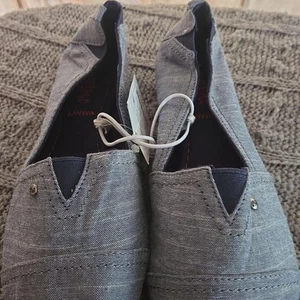 Neu mit Etikett - Madlove - blaue flache Canvas-Slipper Schuhe - Größe 6 - Bild 1 von 7