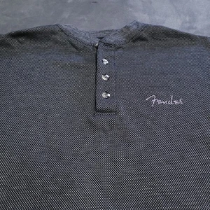 Suéter de Guitarra Fender XL Gris Henley Pesado Grueso Manga Larga Rock and Roll - Imagen 1 de 6