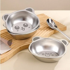 Anti Scalding Kid Meal Bowl Cute Bear Design Salad Bowl Tableware - Picture 1 of 12