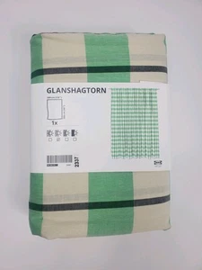 IKEA GLANSHAGTORN Curtain 1 Piece, Green White/Black 118" X 98" 300 X 250cm NEW - Picture 1 of 5