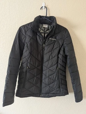 Columbia Omni-Heat Infinity Mujer’s S Negro Puffer Chaqueta Abrigo Cálido Aire Libre Esquí Foto 1 de 4