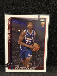 Tarjeta de novato VJ Edgecombe 2025-26 Topps #203 Topps Flagship RC 76ers RC - Imagen 1 de 1