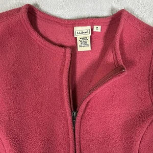 LL Bean Weste Damen Gr. M dunkelrosa Fleece Full Zip weich Lagenlook Canada Made Vintage - Bild 1 von 8