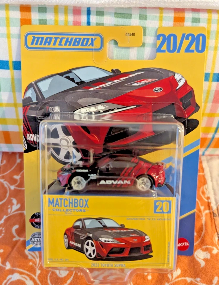 2025 Matchbox Collectors #20 2023 Toyota Supra Advan Black/Red w/True Grip Tires