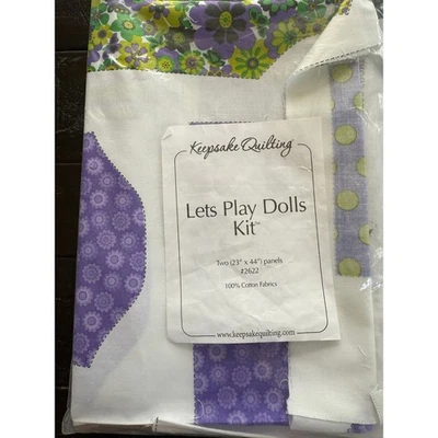 Let's Play Dolls 2012 Andover Telas 2 Paneles Fuera de Uso # 7093/7094 Foto 1 de 4