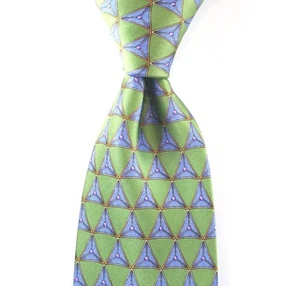Fabergé beeindruckende grüne, blau & gold bedruckte 100 % Seide Krawatte 3 1/2" x 58 1/2" - Bild 1 von 7