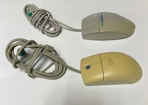 Vintage IBM PS2 Przewodowa 3-przyciskowa przewijana mysz komputerowa PS/2 12J3618 działa świetnie - Zdjęcie 1 z 5