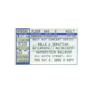 Belle & Sebastian The Aislers Set & Interpol Hammerstein Ballroom NY 5/6/02 - Foto 1 di 1