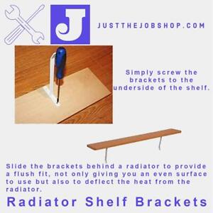 Radiator Shelf Brackets White for Radiator Shelves etc Energy Saving