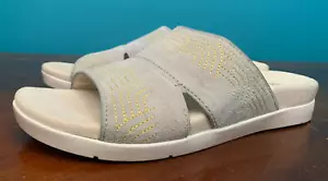 Sandalias ortopédicas cómodas Spenco para mujer - talla 7 B, beige gris/azul y dorado - Imagen 1 de 11