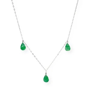 Collar de Oro blanco y Esmeraldas Complementos de Mujer Joyería de Moda - Imagen 1 de 5