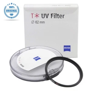 CARL ZEISS T * 62MM FILTRE UV - ZEISS ORIGINAL - FABRIQUÉ EN JAPON - NO CHINE - Imagen 1 de 4
