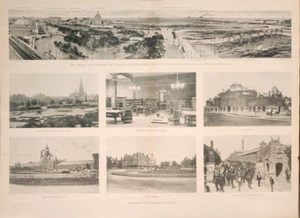 Town Of Pullman Chicago Pullman Palace Car Company Railroad Harper's Weekly 1894 - Picture 1 of 2
