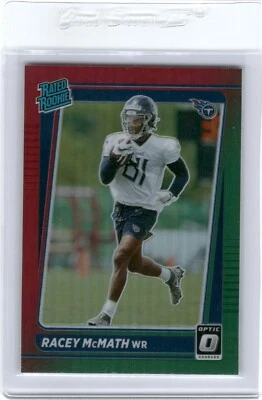 RACEY MCMATH 2021 OPTIC ROOKIE RED GREEN PRIZM ROOKIE TITANS K3 - Image 1 of 2