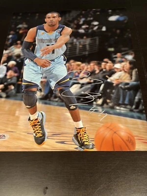 Foto autografada assinada por Mike Conley 11x14 Grizzlies PSA/DNA CERTIFICADO DE AUTENTICIDADE - Imagem 1 de 4