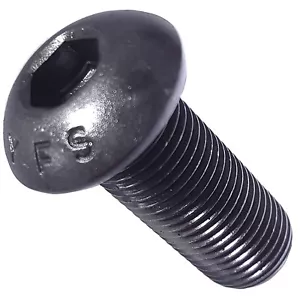 Tornillos de 4-48 x 3/8" con cabezal de botón tapa tapa acero aleación de óxido negro cantidad 25 - Imagen 1 de 6