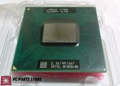 Procesador Intel Core 2 Duo T7400 2,16 GHz 4 MB 667 MHz CPU SL9SE LF80537 Socket M Foto 1 de 4