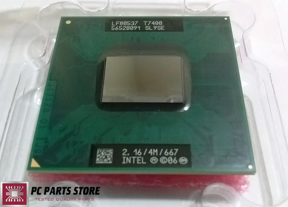 Intel Core 2 Duo T7400 2.16GHz 4MB 667MHz Processor CPU SL9SE LF80537 Socket M - Image 1 of 4