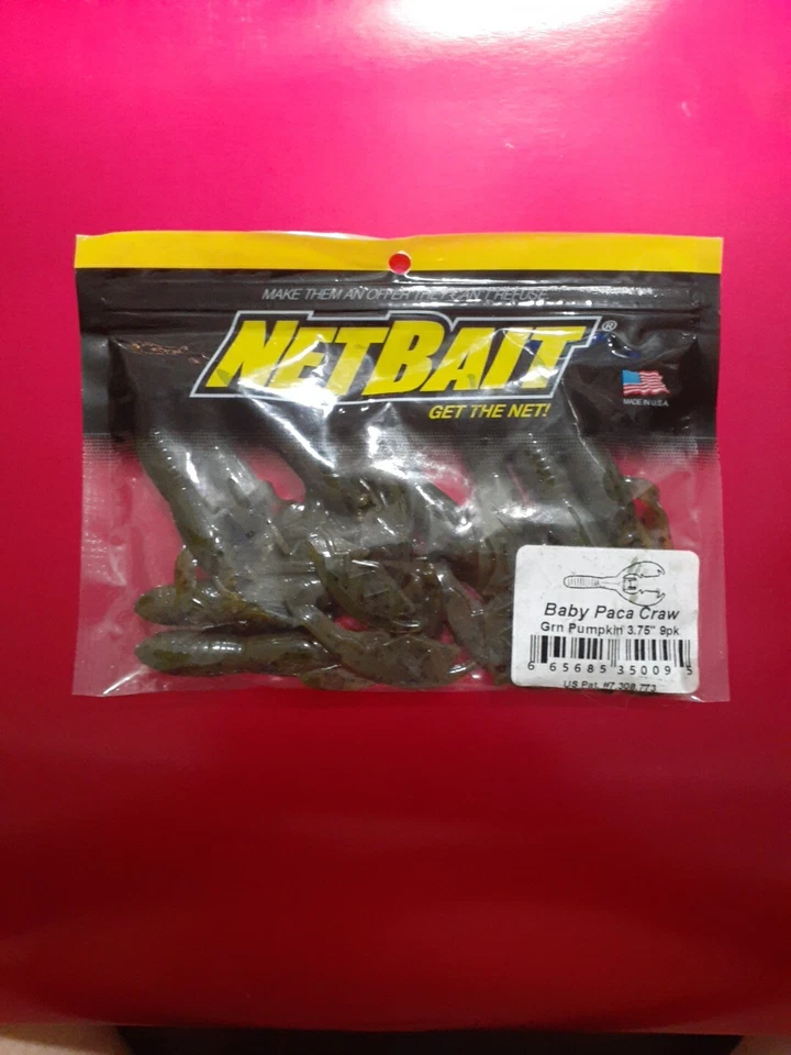 NetBait Baby Paca Craw 9bg Green Pumpkin 35009
