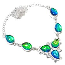 Triplet Opal Gemstone Handmade 925 Sterling Silver Jewelry Necklaces Sz 18"