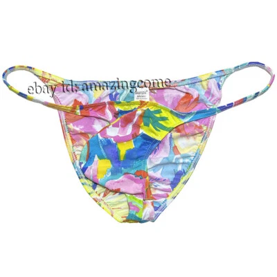 Para hombres Bolsa contorno Calzoncillos descarados Ropa interior Calzoncillos de bikini acanalados para hombres Traje de baño Foto 1 de 4