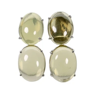 925 Silber Schmuck Ohrringe 87ct 22x17mm Zitrone Quarz Edelstein Handgemacht - Bild 1 von 13
