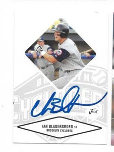IAN BLADERGROEN 2004 JUST MINORS AUTOGRAPHED SIGNED # 6 BROOKLYN CYCLONES  