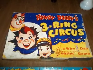Vintage Howdy Doody gioco da tavolo circo a 3 anelli un gioco elettrico Wiry Dan non testato - Foto 1 di 4
