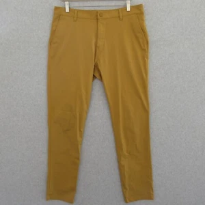 Pantalones Rhone Para Hombres 35 Amarillo Mostaza Cercanías Calce Ajustado Rendimiento Elastizados Informales - Imagen 1 de 11