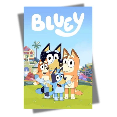 Bluey Animation Movie Poster Blue Heeler T304 - Image 1 of 4