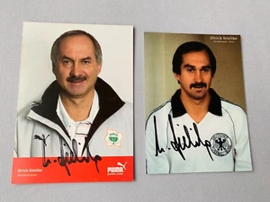 2 x ULRICH STIELIKE DFB WM 1982 signed Autogrammkarte 10x15 + signiertes Foto - Picture 1 of 1