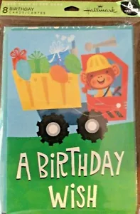 Birthday Cards for KIDS, 8 Card Value pack, 4 Designs,2 of each 8 Total Hallmark - Picture 1 of 2