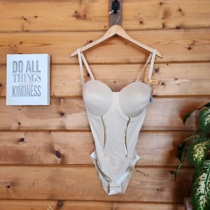 Maidenform NUEVO CON ETIQUETAS Fácil de Arrancar Control Firme Bodybriefer Sin Tirantes Prendas Moldeadoras Modelador 36DD - Imagen 1 de 9