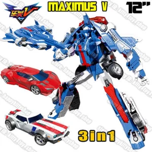 Tobot V Galaxy Detectives 3 in 1 Maximus V 12" Combiner Robot Figure Boy Toy Car - Picture 1 of 20