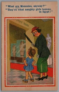 What Are Mummies Anyway? Vintage Humour Postcard Unposted - Picture 1 of 2