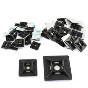 Self Adhesive or Screw Cable Tie Mounts Clips for Cable Wire Conduit Tubing - Picture 1 of 1