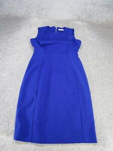 Calvin Klein Bodycon Dress Womens 8P Petites Blue Sleeveless