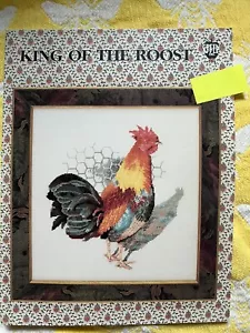 King of the Roost - vibrant colored Rooster cross stitch chart by Green Apple - Picture 1 of 1