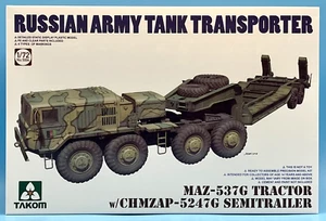 Takom 1/72 5004 MAZ-537G Tractor w/ CHMZAP-5247G Semitrailer Brand New Kit - Picture 1 of 2